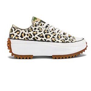 Converse Run Star Camo Leopard Platform Sneaker Unisex Women's Size 8.5